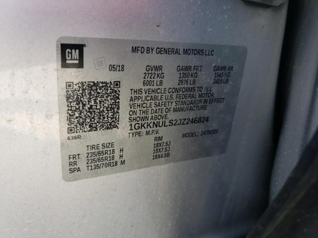 1GKKNULS2JZ246824 GMC Acadia Slt-1