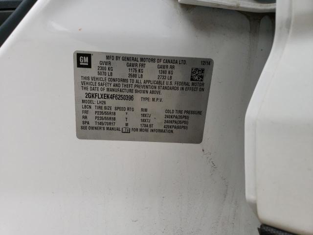 2GKFLXEK4F6250396 GMC Terrain Slt