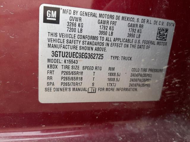 3GTU2UEC9EG362725 GMC Sierra K1500 Sle