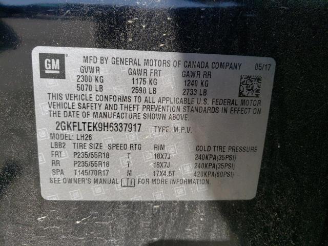2GKFLTEK9H6337917 GMC Terrain Sle