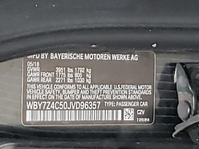 WBY7Z4C50JVD96357 BMW I3 REX