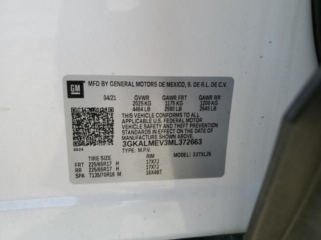 3GKALMEV3ML372663 GMC Terrain Sle