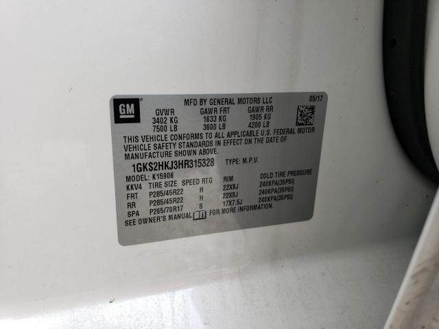 1GKS2HKJ3HR315328 GMC YUKON XL DENALI