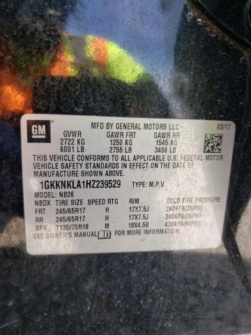 1GKKNKLA1HZ239529 GMC ACADIA SLE