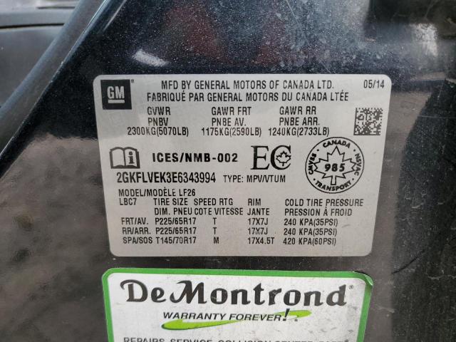 2GKFLVEK3E6343994 GMC Terrain Sle