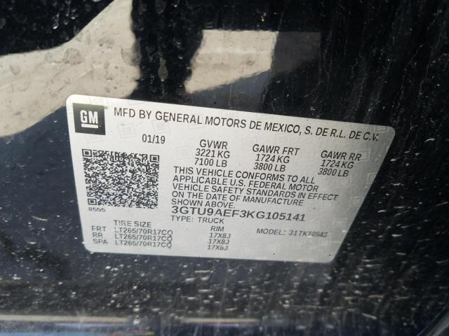 3GTU9AEF3KG105141 GMC Sierra K1500