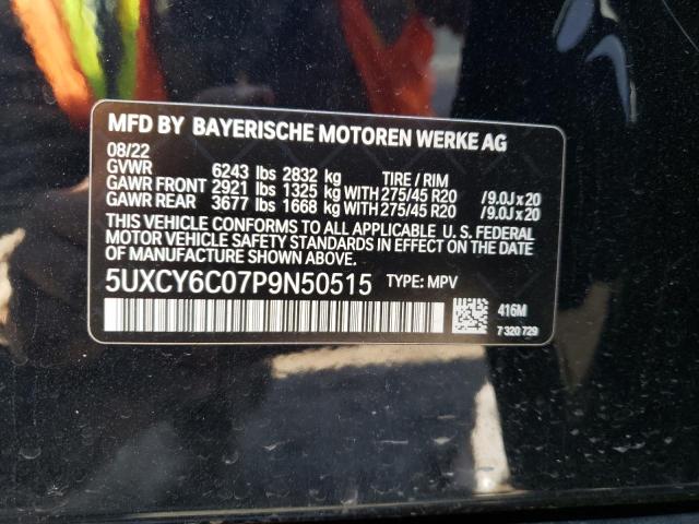 5UXCY6C07P9N50515 BMW X6 Xdrive40i
