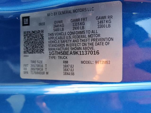 1GTH5BEA9K1137016 GMC Canyon