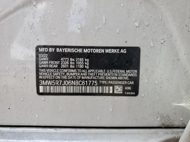 3MW5R7J06N8C61775 BMW 330XI