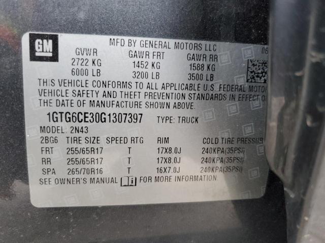 1GTG6CE30G1307397 GMC CANYON SLE
