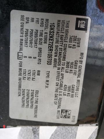 1GKS2KE72ER109703 GMC Yukon Xl K1500 Slt