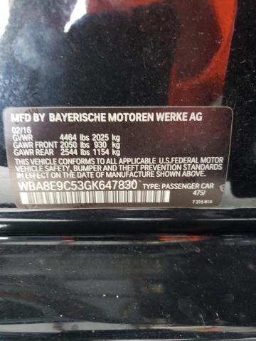 WBA8E9C53GK647830 BMW 328 I Sulev
