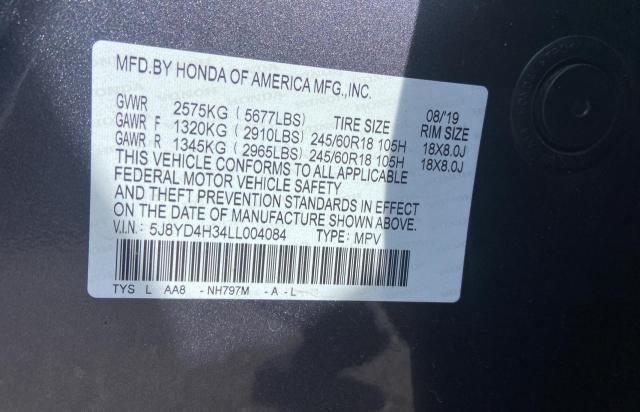 5J8YD4H34LL004084 Acura MDX