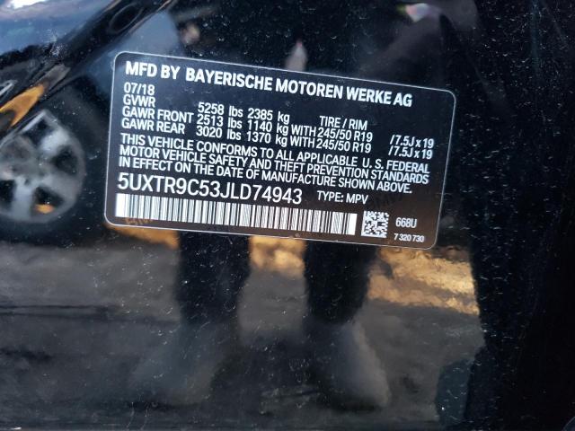 5UXTR9C53JLD74943 BMW X3 Xdrive30i