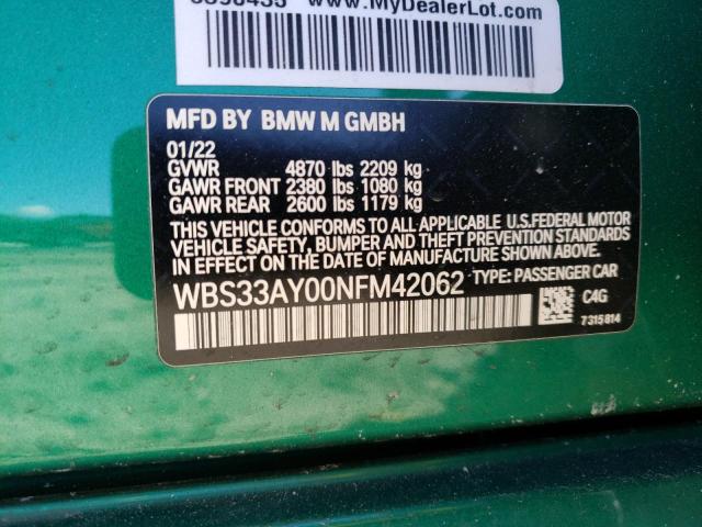 WBS33AY00NFM42062 BMW M3 Competition