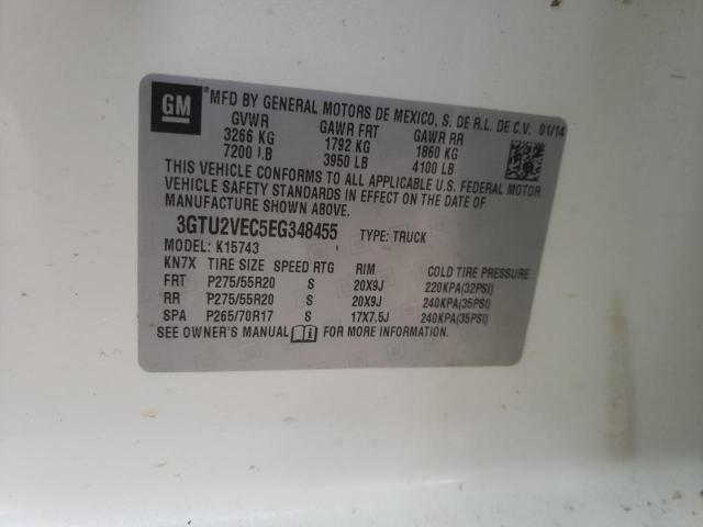 3GTU2VEC5EG348455 GMC Sierra K1500 Slt
