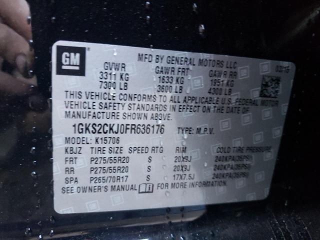 1GKS2CKJ0FR636176 GMC YUKON DENALI