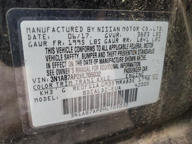 3N1AB7AP2HL705032 Nissan SENTRA S