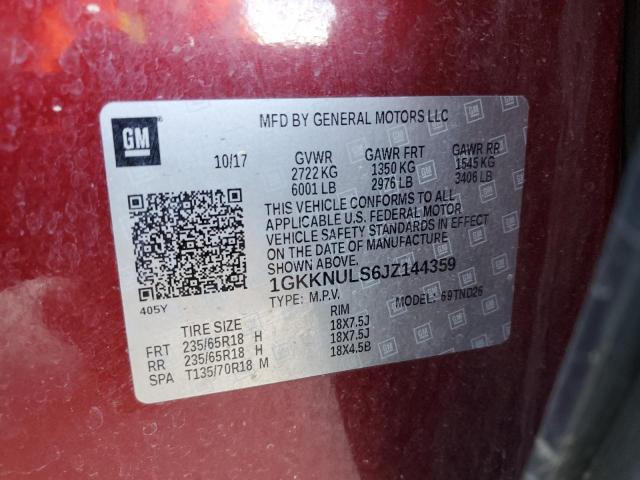 1GKKNULS6JZ144359 GMC Acadia Slt-1