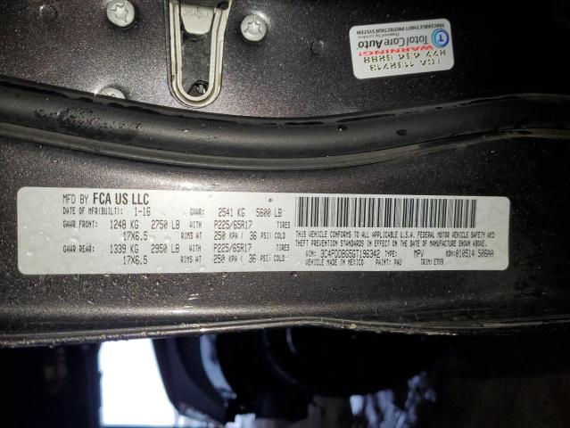 3C4PDDBG5GT196342 Dodge Journey Sxt