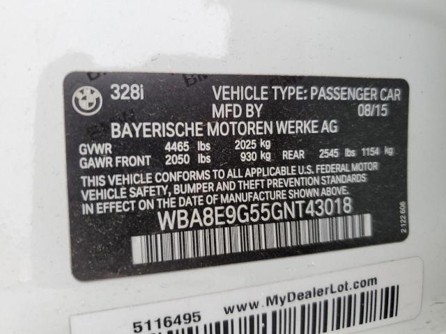 WBA8E9G55GNT43018 BMW 328 I Sulev