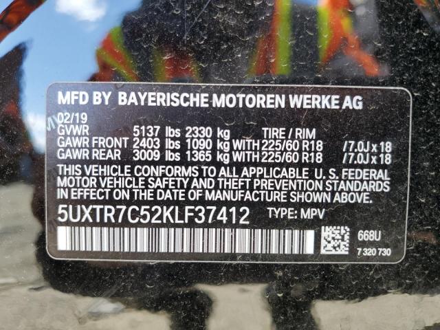 5UXTR7C52KLF37412 BMW X3 Sdrive30i
