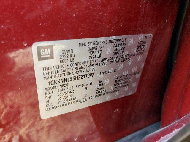1GKKNNLS6HZ217097 GMC Acadia Slt-2