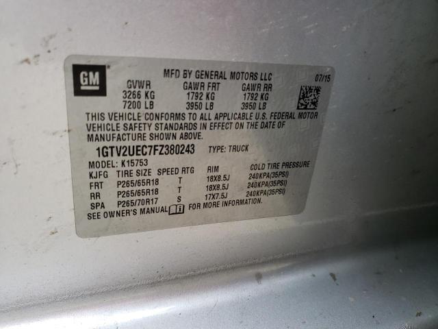 1GTV2UEC7FZ380243 GMC Sierra K1500 Sle