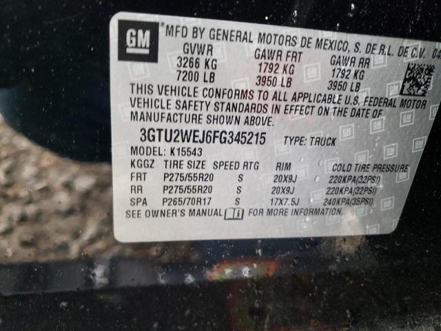 3GTU2WEJ6FG345215 GMC Sierra K1500 Denali
