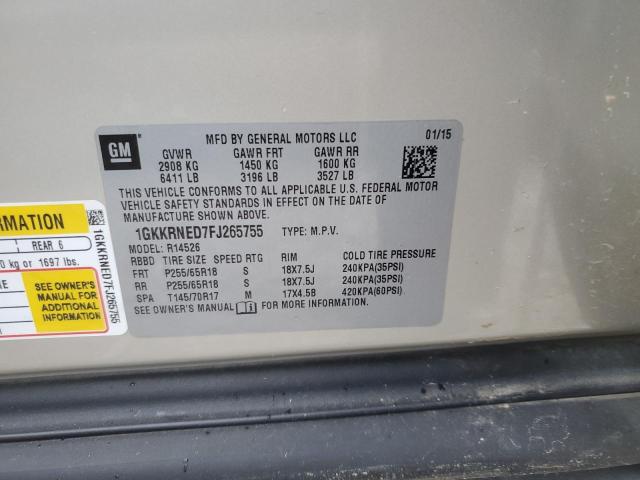 1GKKRNED7FJ265755 GMC ACADIA SLE