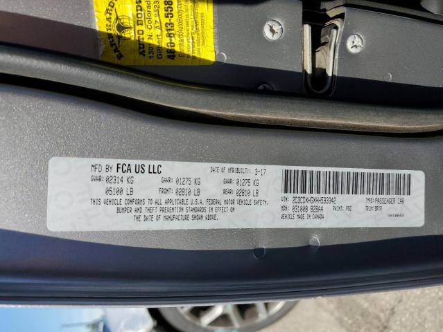 2C3CDXHGXHH593342 Dodge Charger Sxt