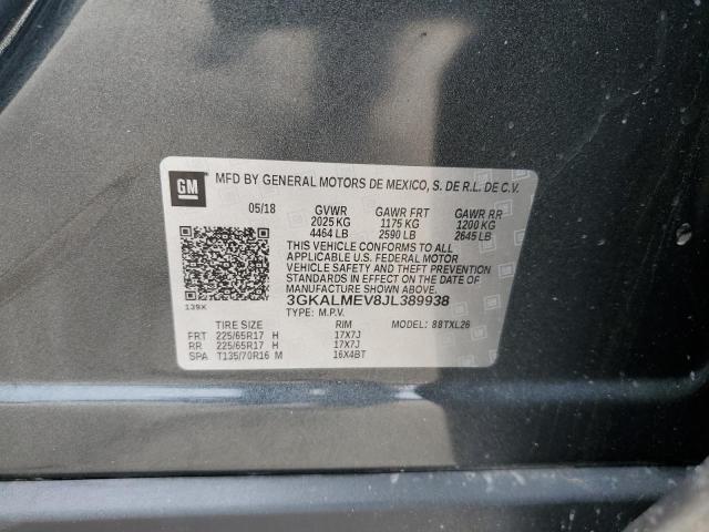 3GKALMEV8JL389938 GMC Terrain Sle