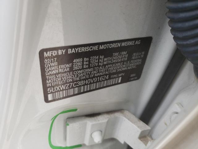 5UXWZ7C38H0V91624 BMW X3 Sdrive28i