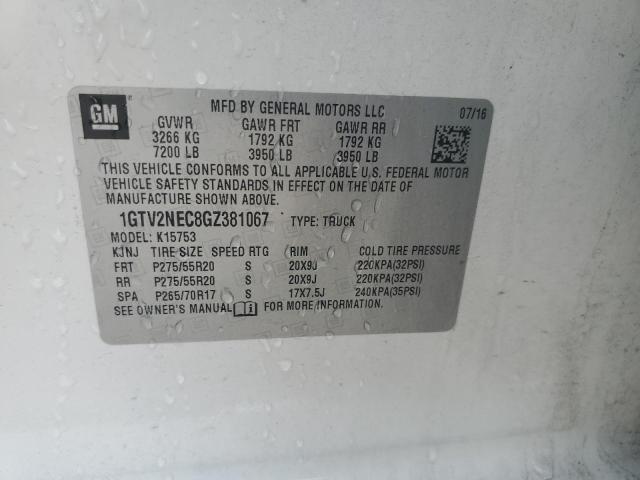 1GTV2NEC8GZ381067 GMC Sierra K1500 Slt