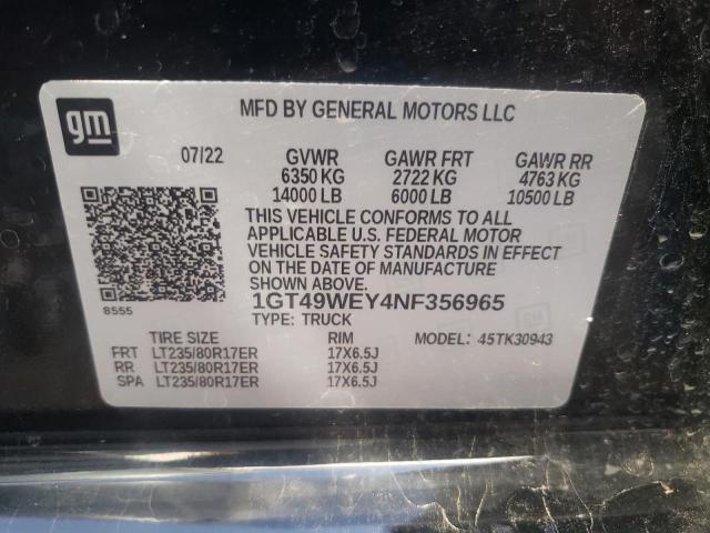 1GT49WEY4NF356965 GMC Sierra K3500 Denali