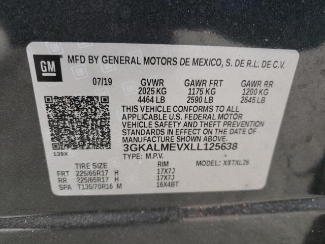 3GKALMEVXLL125638 GMC Terrain Sle