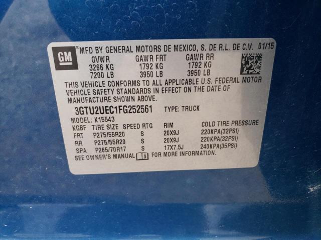 3GTU2UEC1FG252561 GMC Sierra K1500 Sle