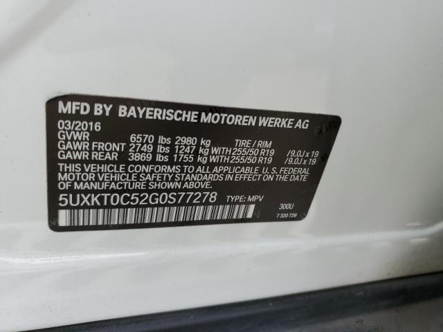 5UXKT0C52G0S77278 BMW X5 Xdr40e