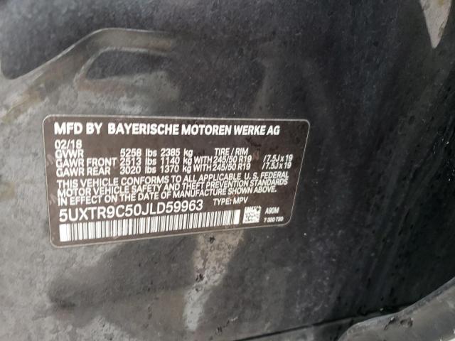 5UXTR9C50JLD59963 BMW X3 Xdrive30i