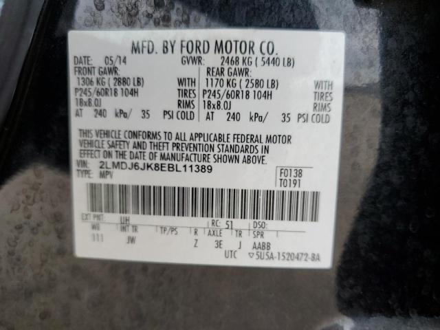 2LMDJ6JK8EBL11389 Lincoln MKX