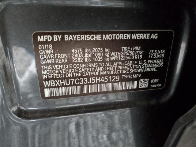 WBXHU7C33J5H45129 BMW X1 Sdrive28i