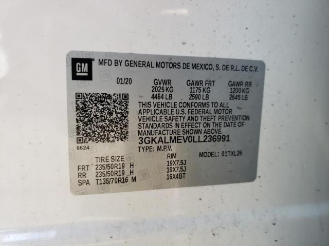 3GKALMEV0LL236991 GMC Terrain Sle