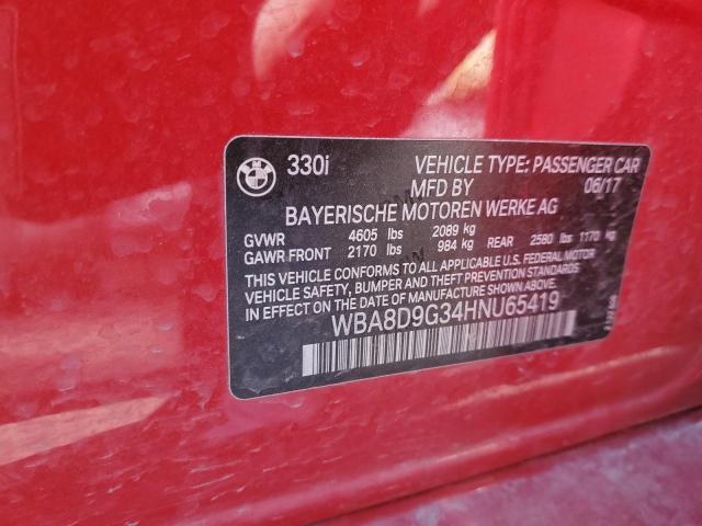 WBA8D9G34HNU65419 BMW 330 XI