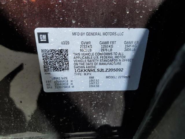 1GKKNRLS2LZ205092 GMC ACADIA SLE