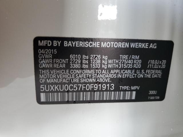 5UXKU0C57F0F91913 BMW X6 Sdrive35i