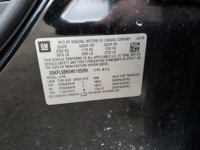 2GKFLSEK5H6105289 GMC Terrain Sle