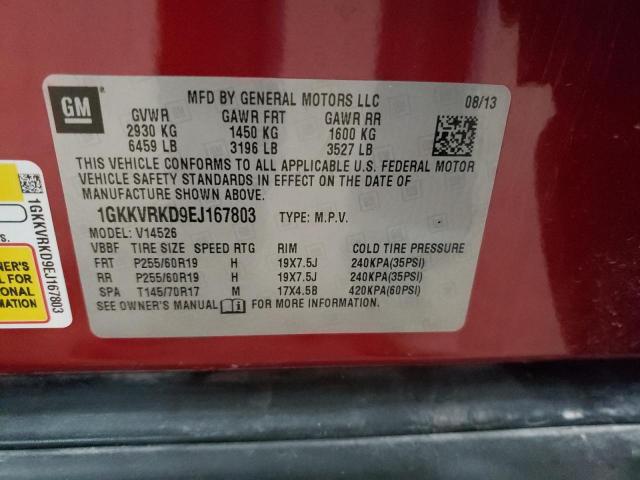 1GKKVRKD9EJ167803 GMC Acadia Slt-1