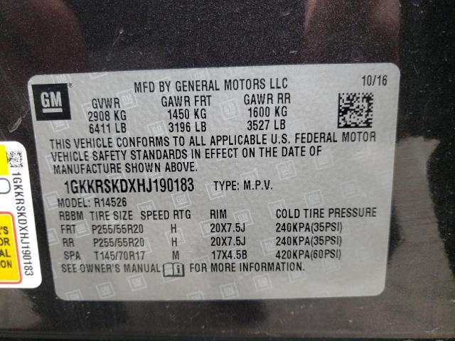 1GKKRSKDXHJ190183 GMC Acadia Limited Slt-2