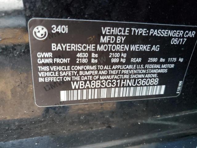 WBA8B3G31HNU36088 BMW 340 I