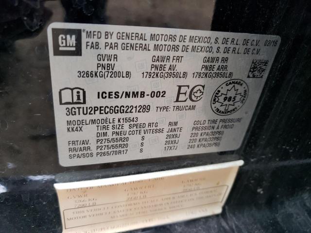 3GTU2PEC6GG221289 GMC Sierra K1500 Denali